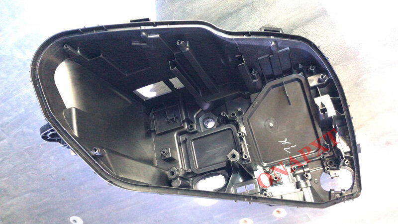 Penutup Lampu Depan Dasar Hitam Lampu Kepala Belakang Cangkang Pelindung Bawah Perumahan untuk Mercedes-benz C-class W205 2014-2018