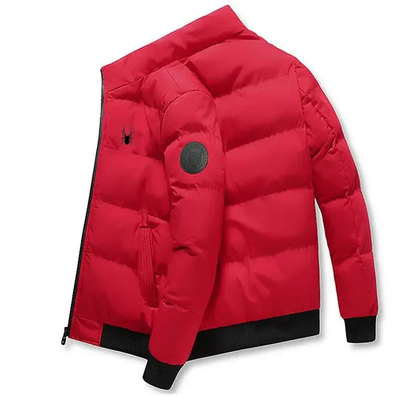 Новинка 2024, мужская куртка оверсайз, осенне-Весенняя теплая пушистая парка Y2k с подкладкой, Мужское пальто, верхняя одежда, черная Дизайнерская одежда в Корейском стиле