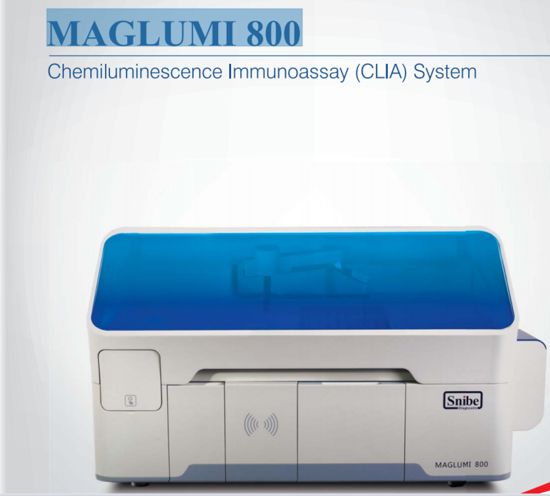 เครื่องวิเคราะห์ภูมิคุ้มกัน800ด้วยคอมพิวเตอร์อุปกรณ์ทางการแพทย์ snibe maglumi ระบบ clia chemiluminescence