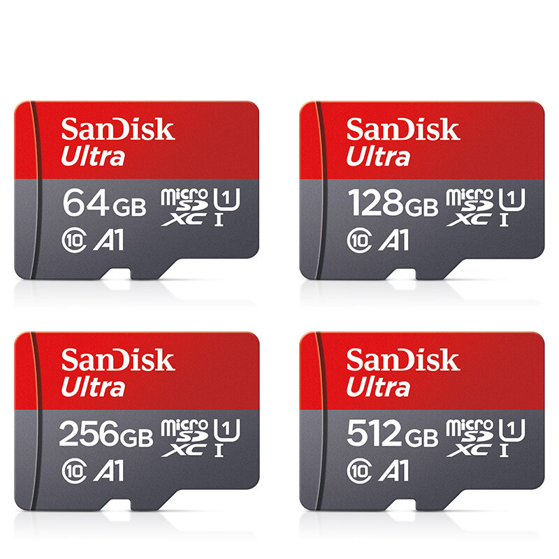 Tarjeta Micro SDCard para teléfono, Microsd de 128GB, 32GB, 64GB, 256GB, 512GB, TF Flash, SD, A1, U1, tarjeta de memoria MicroSDXC Class10
