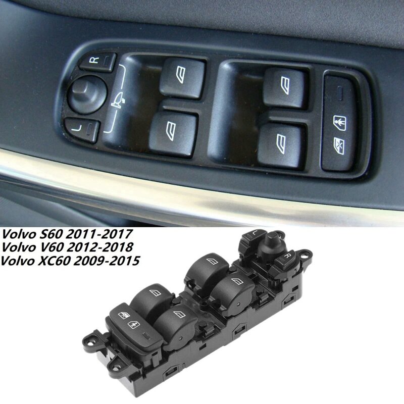 Interruptor principal de ventanilla eléctrica para Volvo V60 S60 2011-2013 XC60 2009-2013 31334348 31334347 31334346 31334345
