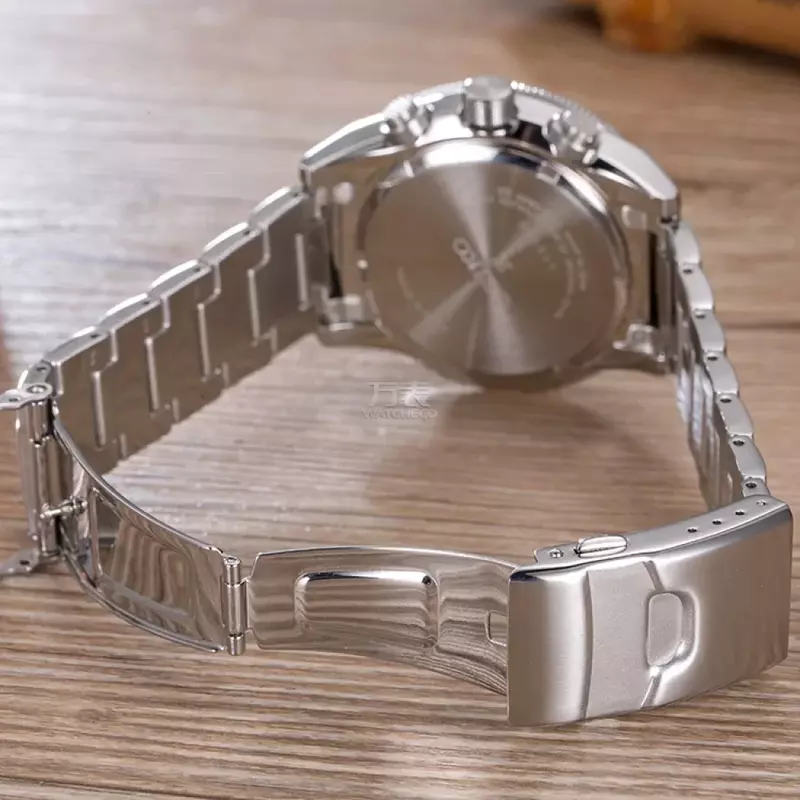 Relógio masculino multifuncional de aço inoxidável Seiko, cronógrafo de luxo, cinto de quartzo não mecânico, relógio esportivo masculino com caixa de presente, novo, 2024