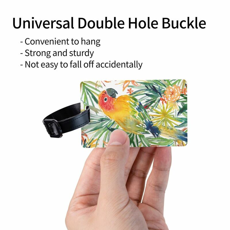 Sun Conure Papagei Vogel Gepäck anhänger tropische Pflanze Koffer Gepäck Privatsphäre Abdeckung ID-Etikett