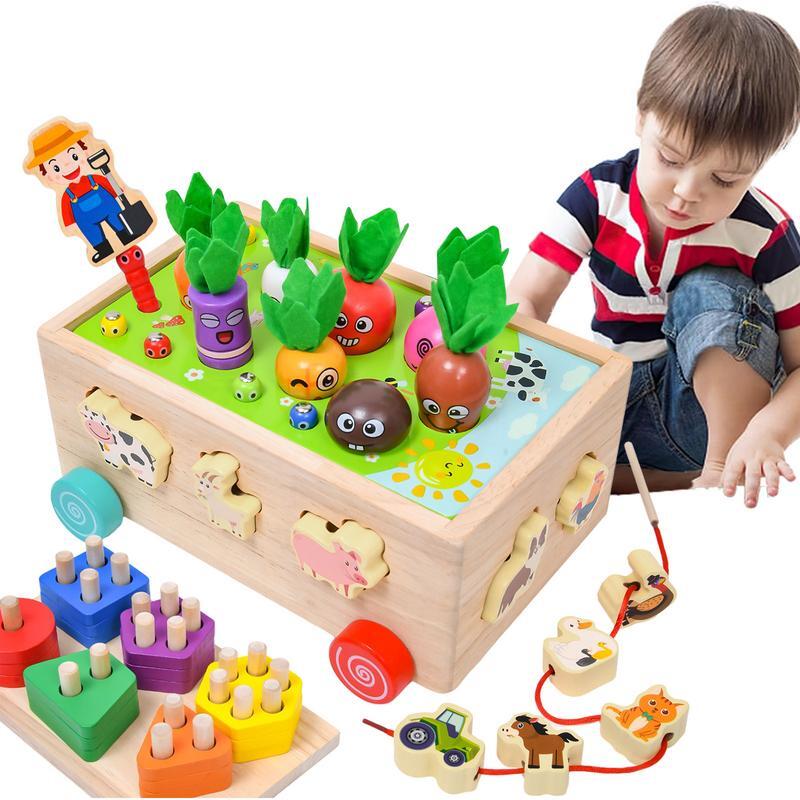 初期教育、モンテッソーリ玩具のマッチング玩具、プリ幼稚園の並べ替え玩具、運動、インタラクションの発達