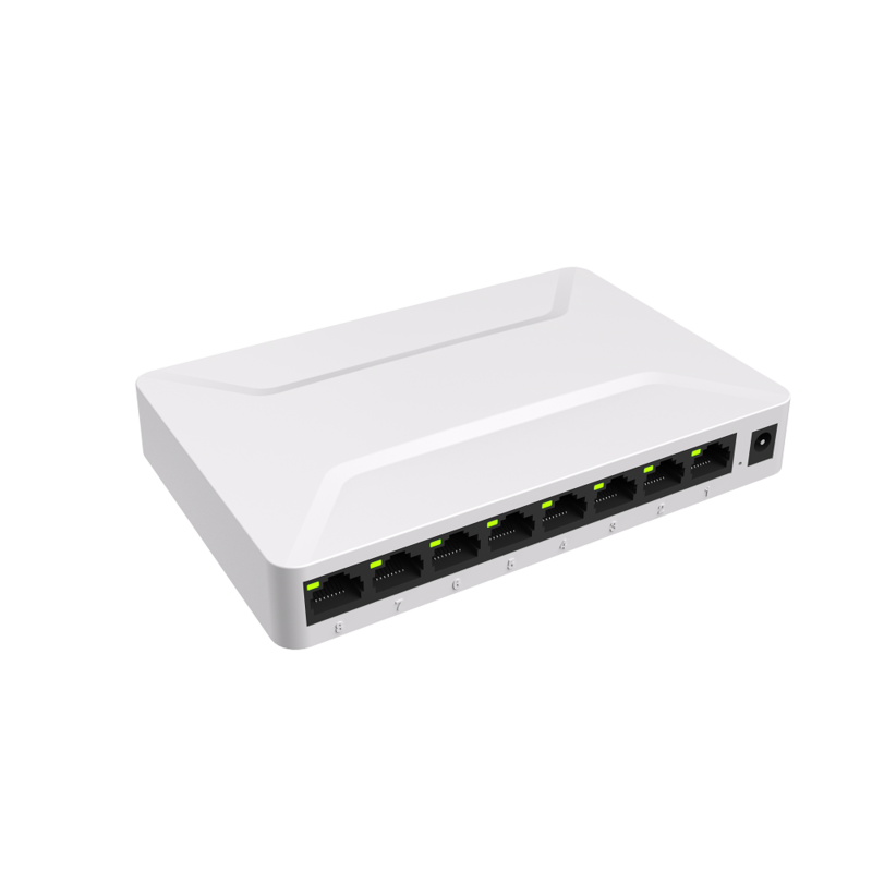 Switch GS08 Gigabit 8-Port Switch Ethernet Rede Hub Subnet Monitoramento Dormitório Casa
