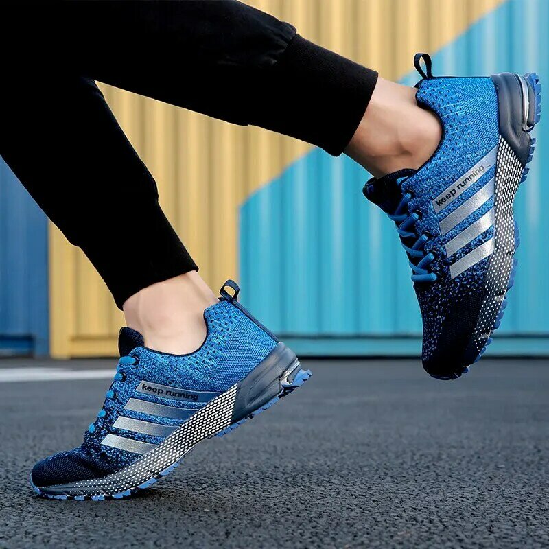 Męskie buty do biegania Oddychające buty sportowe na świeżym powietrzu Lekkie trampki dla mężczyzn Tenis Wygodne obuwie do treningu sportowego