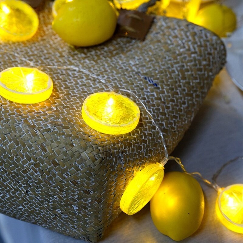 Luci della stringa del Led della frutta del limone della batteria di 1m-3m per la decorazione domestica del Bar del partito
