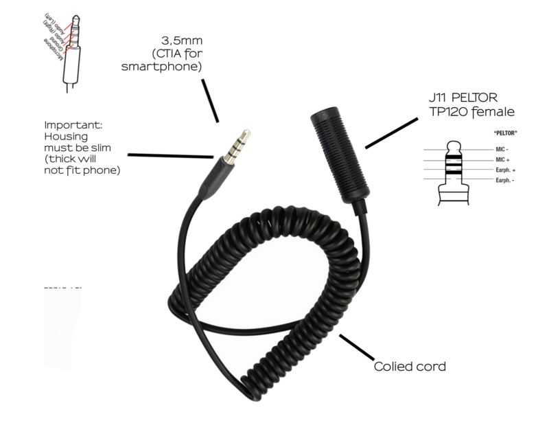 Câble d'extension pour téléphone portable 3.5mm à U-174/U z-tactique tca-sky peltor, prise casque, Durable et Stable