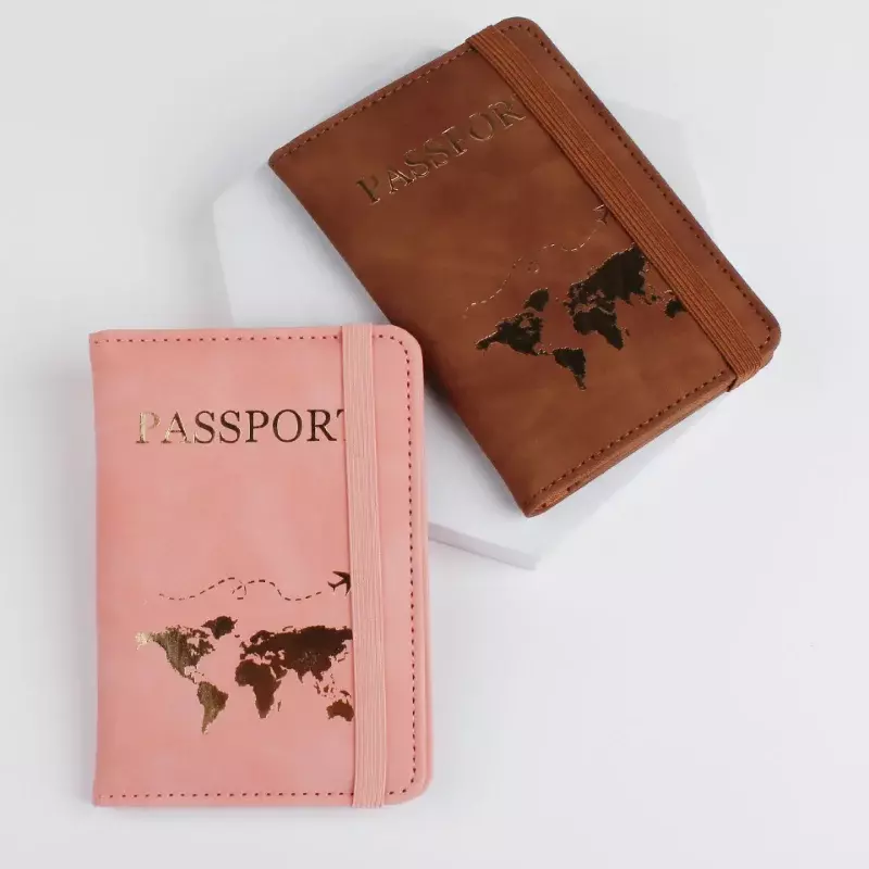 Nuova custodia protettiva per passaporto in pelle PU donna uomo custodia per passaporto da viaggio custodia per porta carte di credito con carta d'identità aziendale