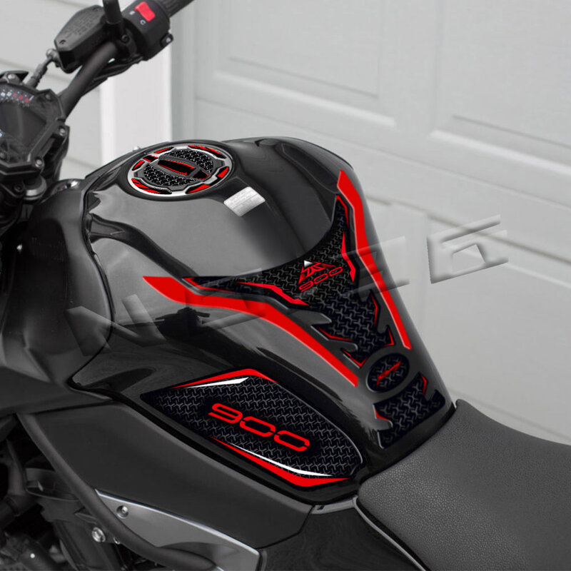สติกเกอร์แผ่นถังน้ำมันรถจักรยานยนต์ Z900 Z 900 2017-2024 3M อุปกรณ์ป้องกัน Gas Oli 3D กันน้ำ