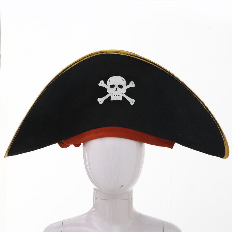 4 pçs/lote pirate remendo com crânio bússola pirata brinquedo blindfold brinco conjunto crianças pirata capitão cosplay halloween tema festa chapéu