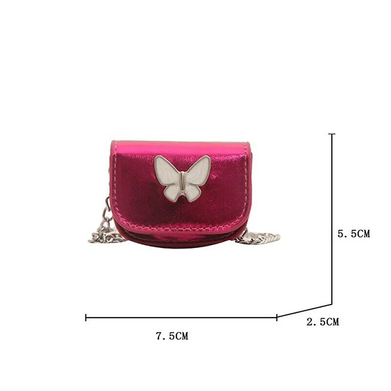 Neue Mode kleine quadratische Tasche Frauen Mode Mini Geldbörse Abend tasche mit Umhängetasche Schmetterling tragbare Umhängetasche