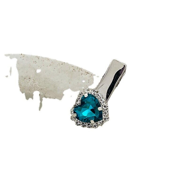 Clip lateral pequeño de lujo con Micro incrustaciones de diamantes de imitación, estilo frío, plata, Metal, DuckbillClip Bang