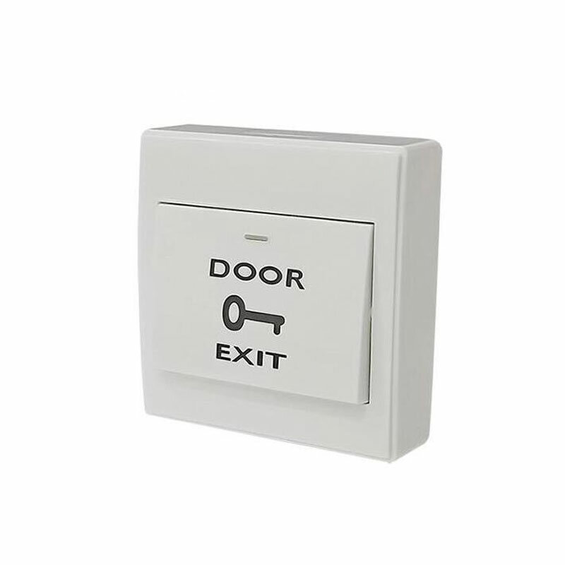 Porta saída botão com caixa inferior, porta acesso controle sistema, adequado para todos os tipos de fechadura elétrica, 10pcs