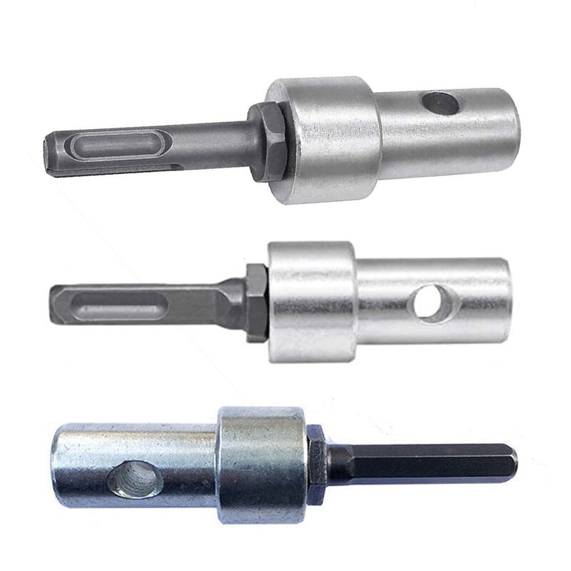1 pz rotondo esagonale gambo martelli adattatore punta da trapano adattatore pergolato per martello elettrico accessori per utensili elettrici in acciaio argento