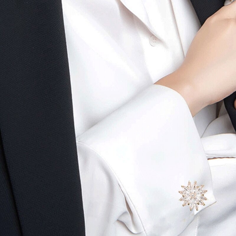 2 unids/set nieve latón botón diamantes imitación camisa cosida botón DIY accesorios decorativos cárdigan