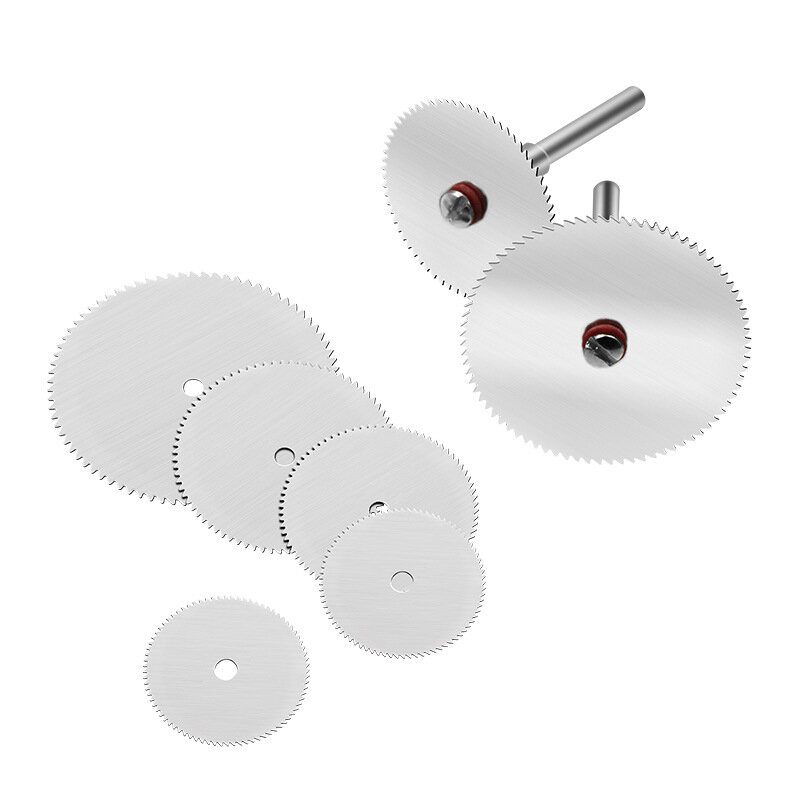 6/11Pcs Mini HSS Circular Saw Blade Set Stainless Steel Slice Metal Cutting Disc for Rotary Tool Wood Cutter Disc with Mandrel