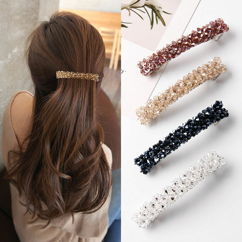 Nowy koreański elegancki spinki do włosów Hairgrips Crystal Rhinestone Barrettes spinki do włosów dla kobiet dziewczynki akcesoria do włosów