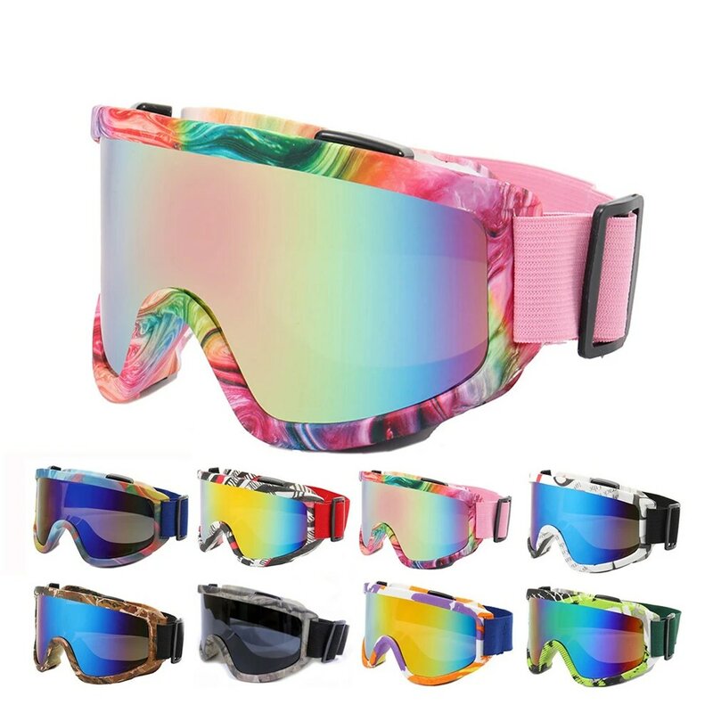 Gafas de esquí antivaho para motocicleta, máscara de esquí a prueba de viento, gafas de esquí para Snowboard, casco todoterreno, deportes al aire libre, Invierno