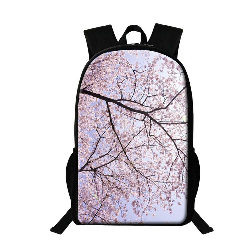 Mochila con flores de cerezo para mujer, bolso escolar de uso diario, elegante, de gran capacidad, para viajar