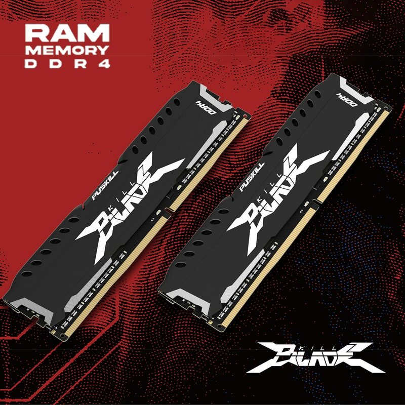 PUSKILL Memória RAM DDR4 16GB 8GB 1.2V 3200MHz 2666MHz Desktop Computer UDIMM Cooling Vest Memory Memoria