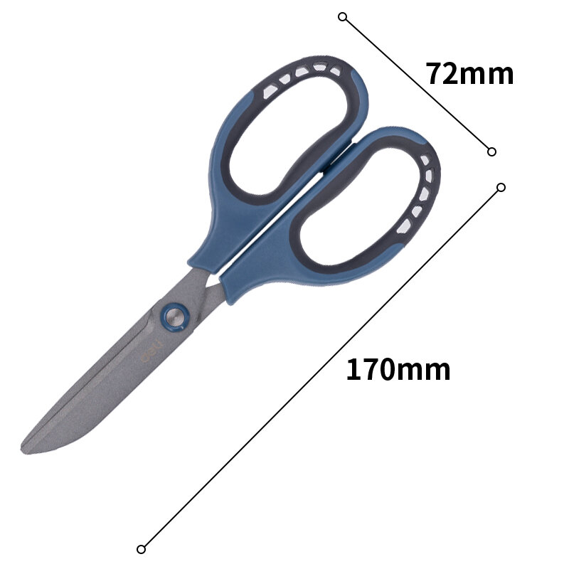 Deli nowe nożyczki antyprzywierające antykorozyjne nożyczki biurowe do domu nożyczki krawieckie ze stali nierdzewnej do szkolnych narzędzi