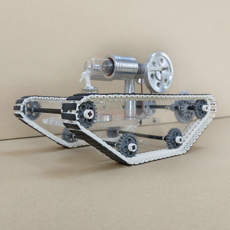 Instrumento De Ensino Físico Stirling Motor Tanque, motor De Ventilador Modelo De Motor A Vapor De Carro Em Miniatura
