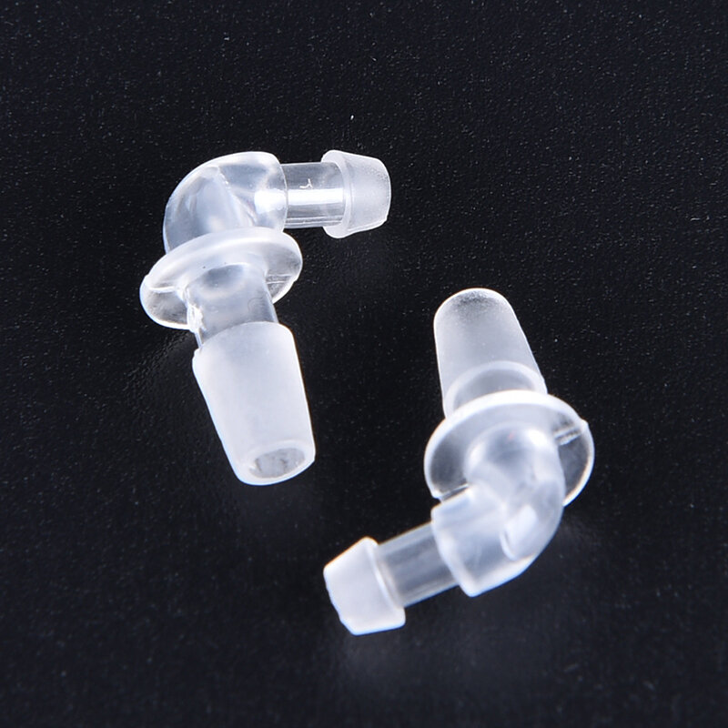 2 buah transparan Earphone kabel Tubing konektor gaya Tubing Adaptor alat bantu dengar aksesoris hidung/telinga klip