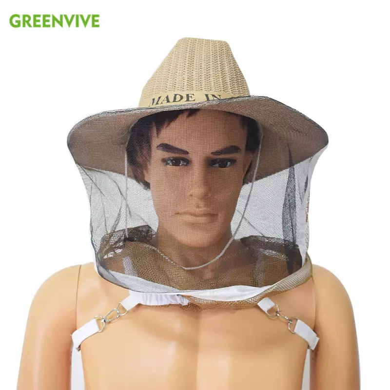 Sombrero Protector de apicultor, sombrero de vaquero antiabejas, mosquitera, Red de insectos, velo de cabeza, Protector facial, equipo de apicultor