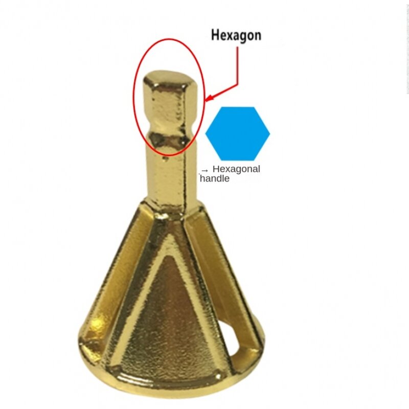 6 Slots Hexagon Griff Entgraten Externe Fase Werkzeug Edelstahl Hex Anfasen Klinge für Metall Bohren Werkzeug