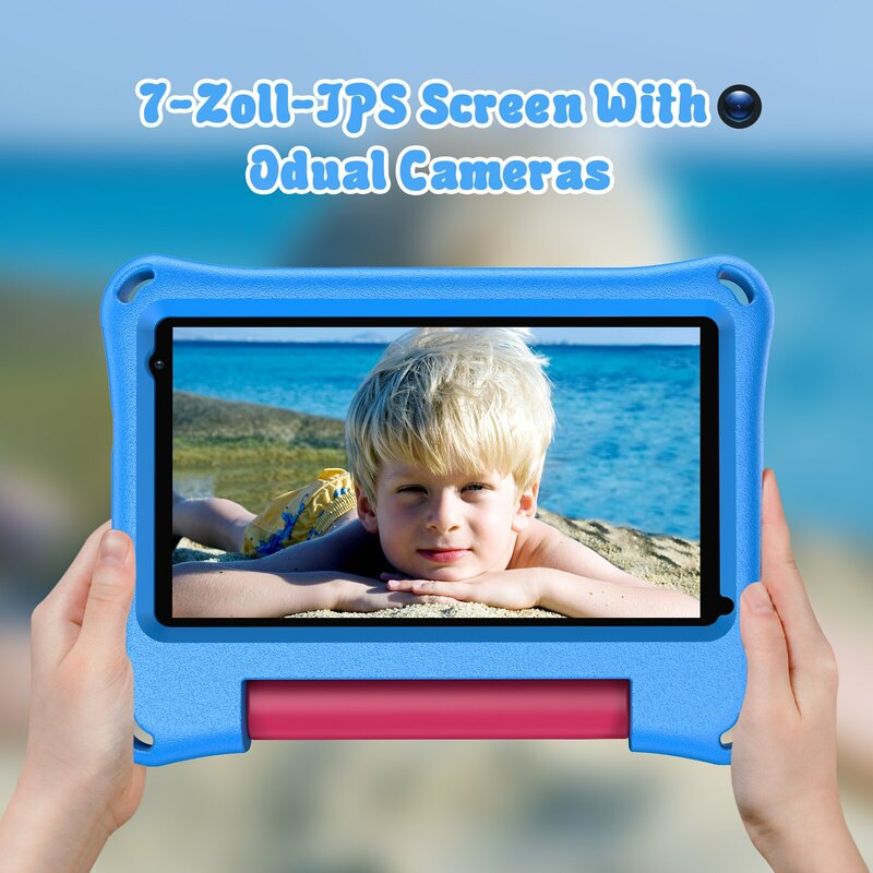 VASOUN Kids Tablet 7 Inch Android 11, 2GB RAM 32GB opslag met WiFi Dual Camera, Ouderlijk toezicht modus, Google Playstore