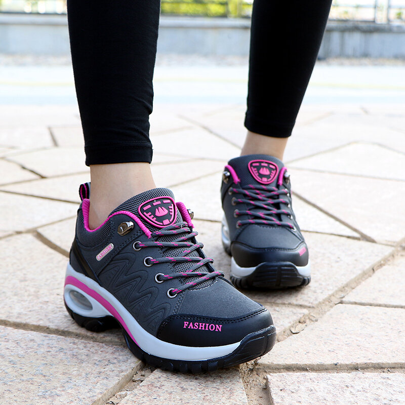 Sepatu Jalan Kets Wanita Sepatu untuk Wanita Sepatu Jogging Gym Sejuk Sepatu Latihan Tenis Olahraga Modis Bertali Tenis Feminino