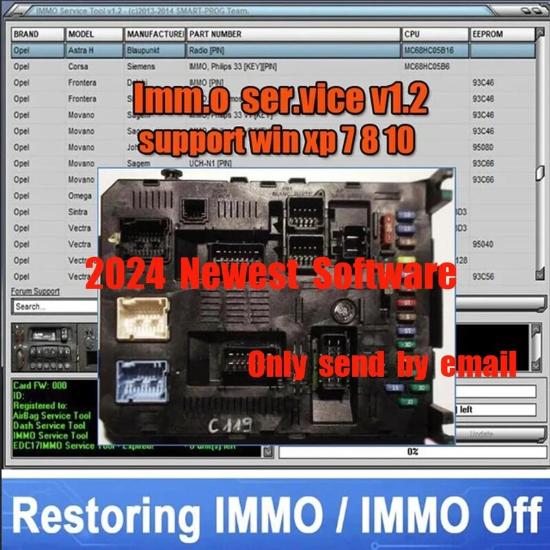 2024 Newest selling Edc 17 IMMO SERVICE TOOL V1.2 car diagnostic software PIN Code and Immo off Works without Registration
