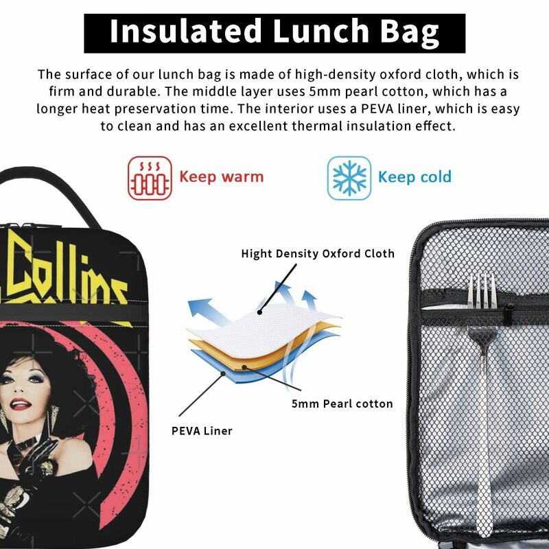 Bolsa de almuerzo aislada de Joan Metal, bolso de malla con cremallera, personalizable, diario, a la moda