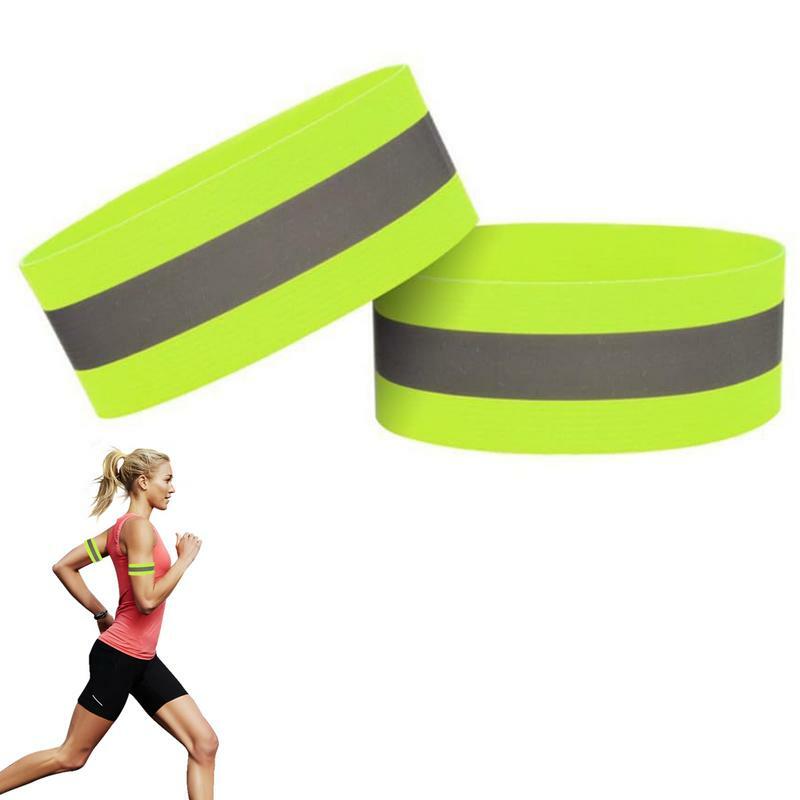 Reflective Bands For Night Walking Elastic Reflective Strap High Visibility Armbands Safety Protection 2Pcs Multifunctional