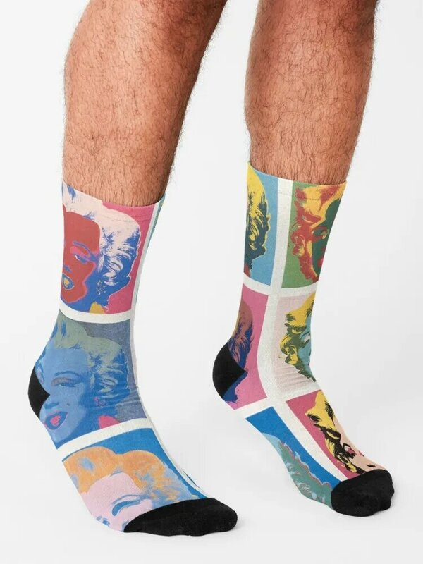 Warhol Marilyn Monroe Siebdrucke Socken Kawaii Sport und Freizeit Mann HipHop Socken für Mädchen Männer