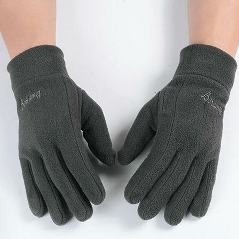 Winter Polar Fleece Gloves Windproof Polar Fleece Gloves for Men Women Warm Outdoor Cycling Driving Gloves with for Resistance
