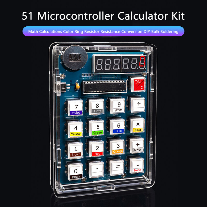 DIY Digital Tube Display Calculator Kit Kit de prática de solda eletrônica Peças soltas Recursos de ensino de soldagem