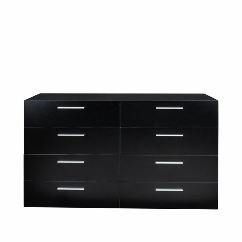 Large 8 Drawer Dresser Wide Chest of Drawer Modern Storage Organizer for Bedroom