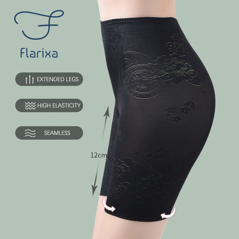 Flarixa gładki jedwab damskie spodenki zabezpieczające Plus rozmiar spodenki ochronne pod spódnicą Stretch bokserki spodnie ochronne 3XL