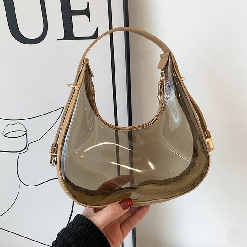 Simple Jelly PVC Handbags Underarm Bags Purses Shoulder Bag