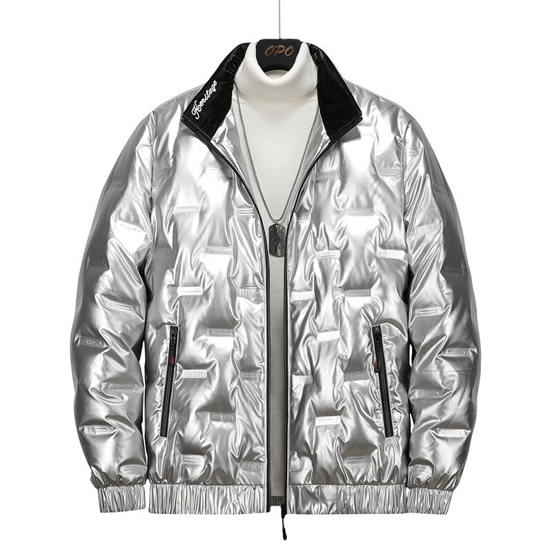 White Down Jacket For Men Style Winter Parka Ultrathin Light Winter Plus Size 4XL 5XL 6XL 7XL 8XL Glossy Black Silver Warm Coat