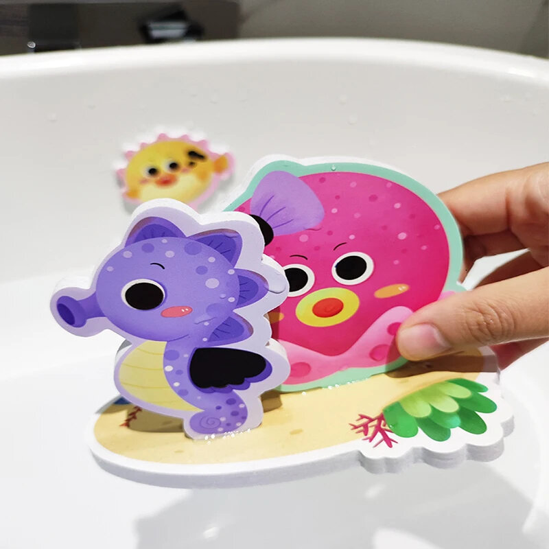 Kinder Badezimmer Aufkleber Spielzeug Baby Bad Spielzeug pädagogische Kinder kognitive Rätsel Schaum schwimmendes Spielzeug für Baby Badewanne Bades pielzeug
