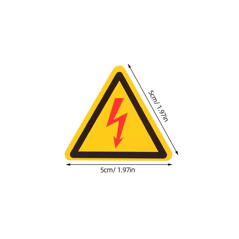 4 Pcs Sticker Distribution Box Electric Shock Warning Stickers Pvc Self-adhesive High Voltage