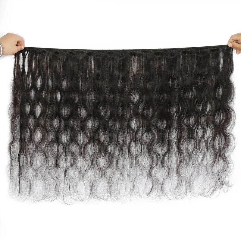 BAHW-mechones de cabello indio crudo para mujeres negras, extensiones de cabello humano ondulado, cabello Virgen sin procesar, 12A