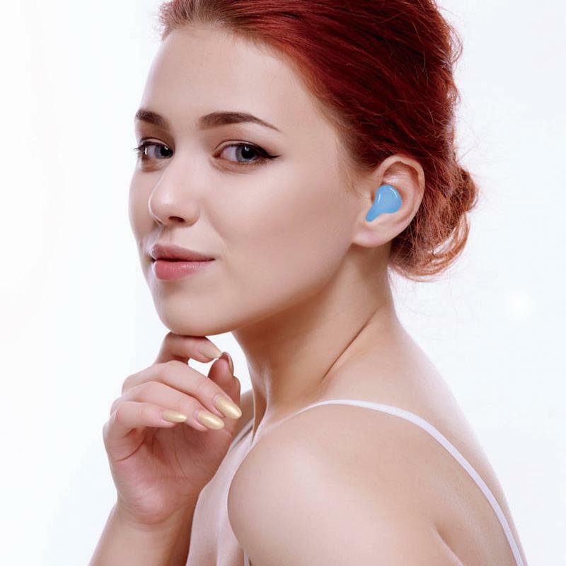 Tampões auriculares de silicone macio para dormir, tampões auriculares, redução de ruído, impermeável, reutilizável, ronco, tampões auriculares para redução de ruído, 12pcs