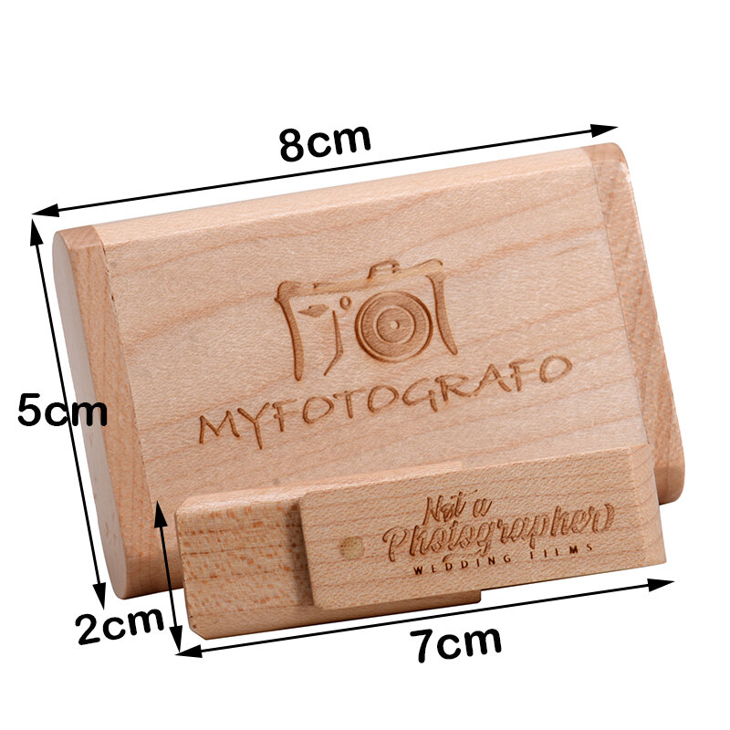 JASTER kotak kayu + pena Drive putar, 128GB gratis Logo kustom Usb Flash Drive 64GB Maple memori Usb kayu 32GB 16GB hadiah kreatif