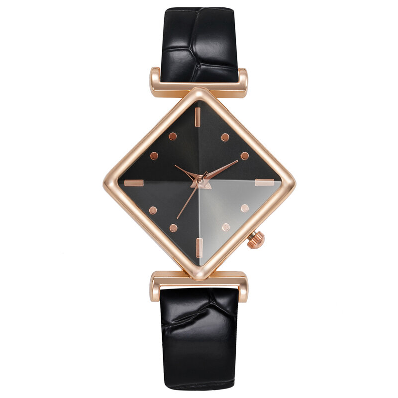 Relógio de quartzo analógico de fácil leitura minimalista para senhoras, 3 mãos, diamante, moda, presente de dia dos namorados para namorada