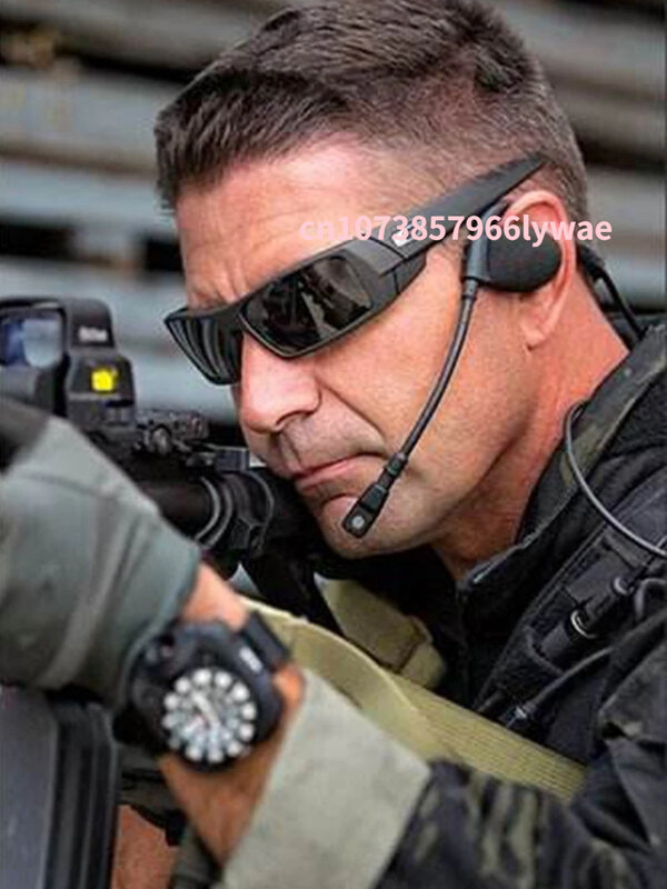 Kacamata taktis pasukan khusus, kacamata hitam terpolarisasi GASCAN Sport, kacamata persegi pria menembak