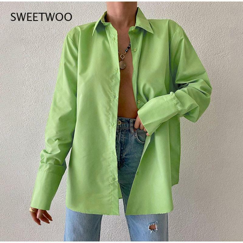 Women Fashion Simple Macaron Sweet Solid Vintage Turn Down Collar Shirts Office Lady Early Spring Casual Single-Breasted Blouses